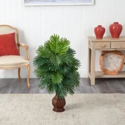 37 In. Artificial H Green Areca Palm With Urn Silk Plant 12 37 In. Artificial H Green Areca Palm With Urn Silk Plant -AFLORAL ONLINE STORE nearly natural artificial flowers 6661 44 1000