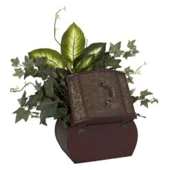 20 In. Artificial H Green African Violet, Dieffenbachia And Ivy With Chest Silk Plant 9 20 In. Artificial H Green African Violet, Dieffenbachia And Ivy With Chest Silk Plant -AFLORAL ONLINE STORE nearly natural artificial flowers 6684 4f 1000