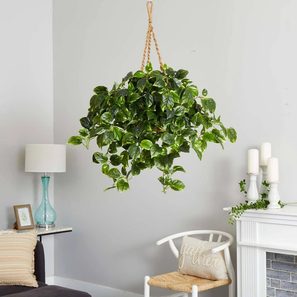 Artificial Pothos Hanging Basket 6 Artificial Pothos Hanging Basket - Image 4