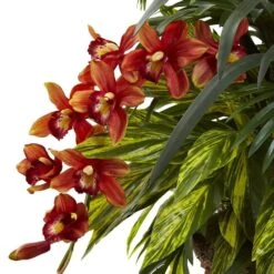 40 In. Artificial Mixed Tropical And Cymbidium Hanging Basket 7 40 In. Artificial Mixed Tropical And Cymbidium Hanging Basket -AFLORAL ONLINE STORE nearly natural artificial flowers 6850 c3 1000