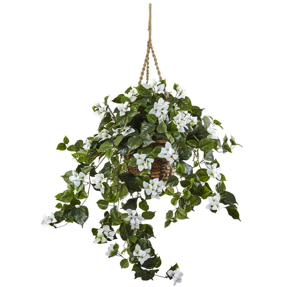 Artificial Bougainvillea Hanging Basket 3 Artificial Bougainvillea Hanging Basket
