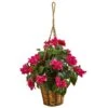 Indoor Bougainvillea Flowering Artificial Plant In Hanging Basket -AFLORAL ONLINE STORE nearly natural artificial flowers 6988 64 1000