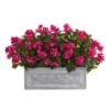 Indoor 30 In. Bougainvillea Artificial Plant In Stone Planter -AFLORAL ONLINE STORE nearly natural artificial flowers 8058 64 1000