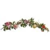 60 In. Artificial Mixed Peony And Berry Garland -AFLORAL ONLINE STORE nearly natural artificial garlands 4539 64 1000