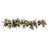 54 In. Artificial Holly Berry Garland -AFLORAL ONLINE STORE nearly natural artificial garlands 4942 64 1000