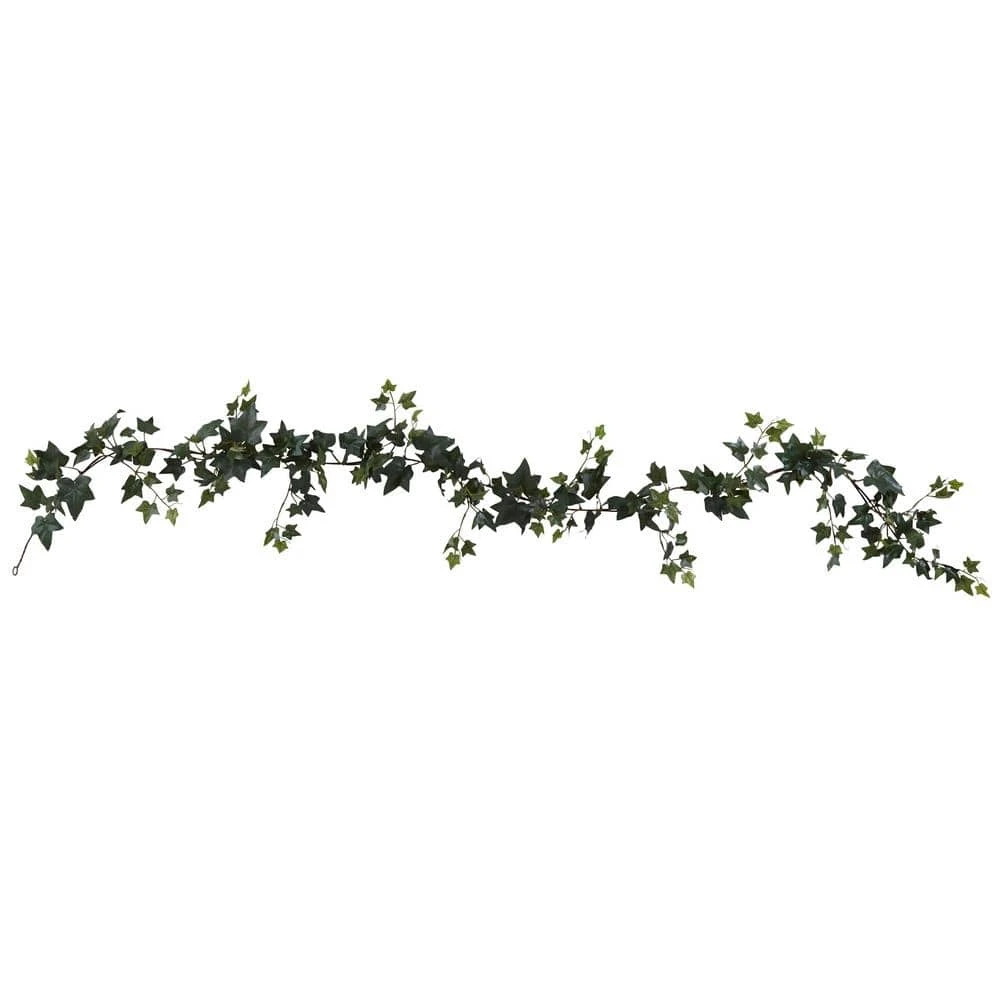 Indoor 6 Ft. Sage Ivy Garland Artificial Plant (4-Set) 2 Indoor 6 Ft. Sage Ivy Garland Artificial Plant (4-Set)