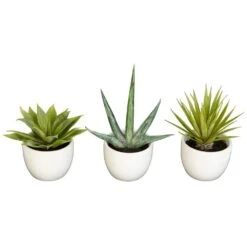 8.5 In. H Green Southwest Collection (Set Of 3)