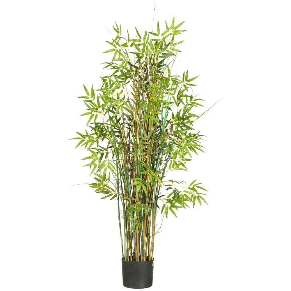 Indoor 5 Ft. Artificial Bamboo Grass Silk Plant In Pot 2 Indoor 5 Ft. Artificial Bamboo Grass Silk Plant In Pot