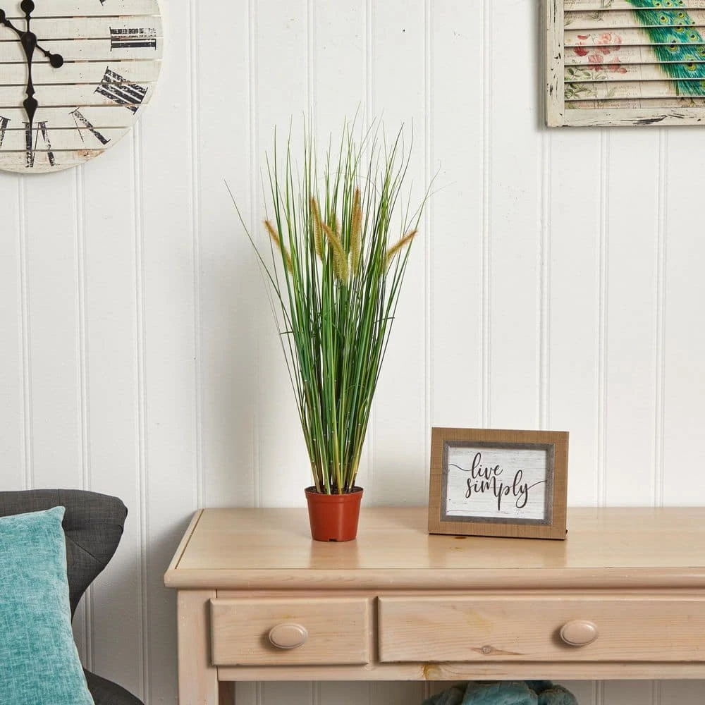 2.5 Ft. Artificial Green Grass Plant 5 2.5 Ft. Artificial Green Grass Plant - Image 4