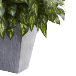 Artificial Silver King With Slate Planter -AFLORAL ONLINE STORE nearly natural artificial grass plants 6795 4f 1000