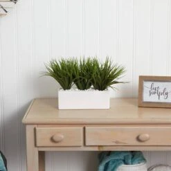 12 In. Artificial Vanilla Grass In Rectangular Planter 11 12 In. Artificial Vanilla Grass In Rectangular Planter -AFLORAL ONLINE STORE nearly natural artificial grass plants 6915 31 1000