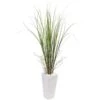 Indoor Bamboo Grass Artificial Plant In White Tower Ceramic -AFLORAL ONLINE STORE nearly natural artificial grass plants 6963 64 1000