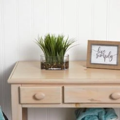 Indoor Vanilla Grass Artificial Plant In Oval Vase -AFLORAL ONLINE STORE nearly natural artificial grass plants 8076 31 1000