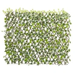 39 In. H Artificial English Ivy Expandable Privacy Fence And Hedge Panel Screen - UV Protected