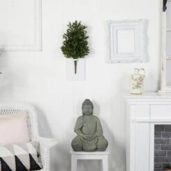 Indoor And Outdoor 23 In. Artificial Sweet Grass Bush (Set Of 2) -AFLORAL ONLINE STORE nearly natural artificial shrubs 6112 s2 1f 1000