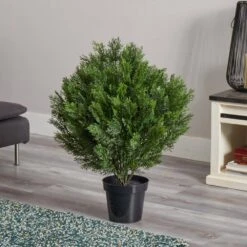 3 Ft. Artificial Cedar Bush (Indoor/Outdoor) -AFLORAL ONLINE STORE nearly natural artificial shrubs 6881 31 1000
