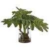 14 In. Philodendron Arrangement With Vase -AFLORAL ONLINE STORE nearly natural artificial shrubs 6917 64 1000