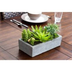 Artificial Succulent Garden With Concrete Planter 16 Artificial Succulent Garden With Concrete Planter -AFLORAL ONLINE STORE nearly natural artificial succulents 4841 fa 1000