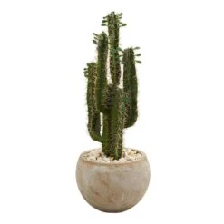 Indoor 2.5 Ft. Cactus Artificial Plant In Bowl Planter