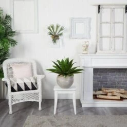 Indoor 24 In. Agave Artificial Plant In Sand Colored Bowl -AFLORAL ONLINE STORE nearly natural artificial succulents 6959 44 1000