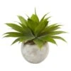 Indoor 24 In. Agave Artificial Plant In Sand Colored Bowl