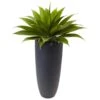 Indoor 38 In. H Agave Artificial Plant In Gray Cylinder Planter -AFLORAL ONLINE STORE nearly natural artificial succulents 6960 64 1000