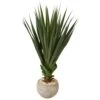 Indoor/Outdoor Spiked Agave Artificial Plant In Sand Colored Bowl 1 Indoor/Outdoor Spiked Agave Artificial Plant In Sand Colored Bowl -AFLORAL ONLINE STORE nearly natural artificial succulents 6962 64 1000