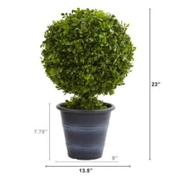 23 In. Artificial Boxwood Ball Topiary -AFLORAL ONLINE STORE nearly natural artificial topiaries 4560 1f 1000