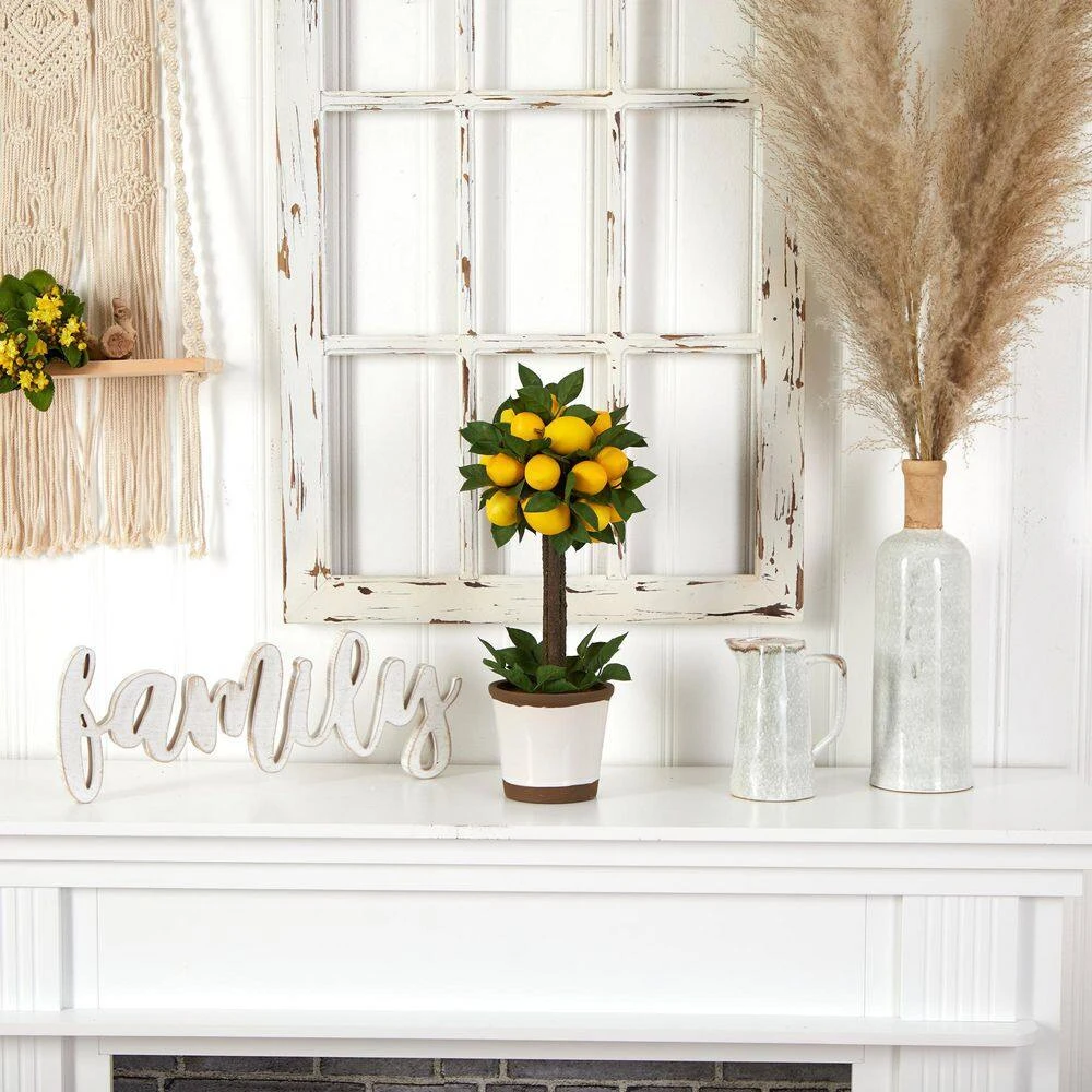 Lemon Ball Artificial Topiary Arrangement 6 Lemon Ball Artificial Topiary Arrangement - Image 4