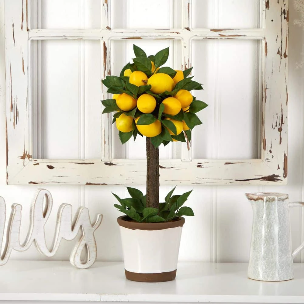 Lemon Ball Artificial Topiary Arrangement 8 Lemon Ball Artificial Topiary Arrangement - Image 6