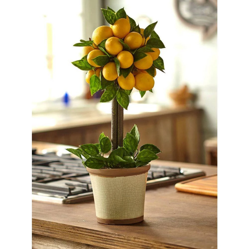 Lemon Ball Artificial Topiary Arrangement 7 Lemon Ball Artificial Topiary Arrangement - Image 5