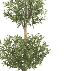 4.5 Ft. Artificial Green Olive Double Topiary Silk Tree -AFLORAL ONLINE STORE nearly natural artificial topiaries 5309 4f 1000