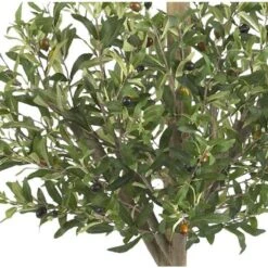 4.5 Ft. Artificial Green Olive Double Topiary Silk Tree -AFLORAL ONLINE STORE nearly natural artificial topiaries 5309 fa 1000