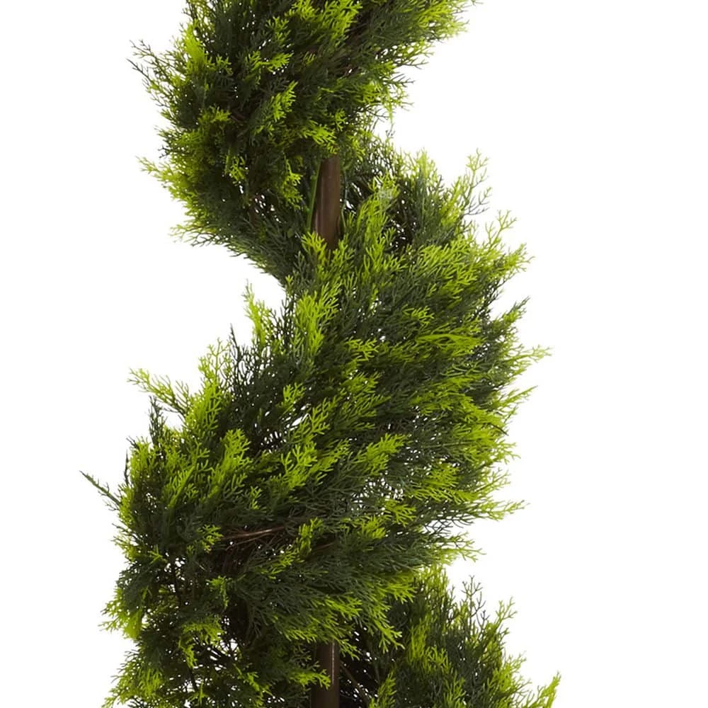 5 Ft. Artificial Green Cypress Spiral Tree 4 5 Ft. Artificial Green Cypress Spiral Tree - Image 2