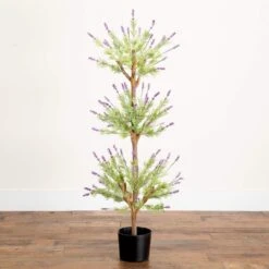 4ft. Green Lavender Topiary Artificial Tree -AFLORAL ONLINE STORE nearly natural artificial topiaries 5332 31 1000