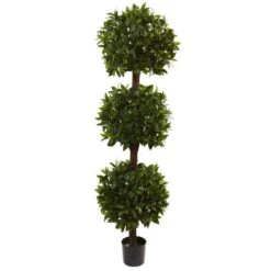6.5 Ft. Artificial Sweet Bay Triple Ball Topiary