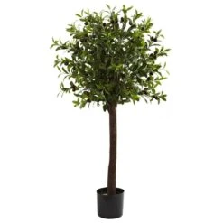 4 Ft. Artificial Olive Topiary Silk Tree
