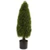 3 Ft. UV Resistant Indoor/Outdoor Boxwood Tower Topiary -AFLORAL ONLINE STORE nearly natural artificial topiaries 5412 64 1000