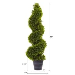 3 Ft. Artificial Grass Spiral Topiary With Deco Planter 10 3 Ft. Artificial Grass Spiral Topiary With Deco Planter -AFLORAL ONLINE STORE nearly natural artificial topiaries 5450 1f 1000