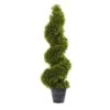 3 Ft. Artificial Grass Spiral Topiary With Deco Planter