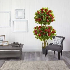 4 In. Double Bougainvillea Artificial Topiary Tree 9 4 In. Double Bougainvillea Artificial Topiary Tree -AFLORAL ONLINE STORE nearly natural artificial topiaries 5507 31 1000
