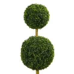 5.5 Ft. UV Resistant Indoor/Outdoor Triple Ball Boxwood Artificial Topiary Tree 9 5.5 Ft. UV Resistant Indoor/Outdoor Triple Ball Boxwood Artificial Topiary Tree -AFLORAL ONLINE STORE nearly natural artificial topiaries 5518 4f 1000