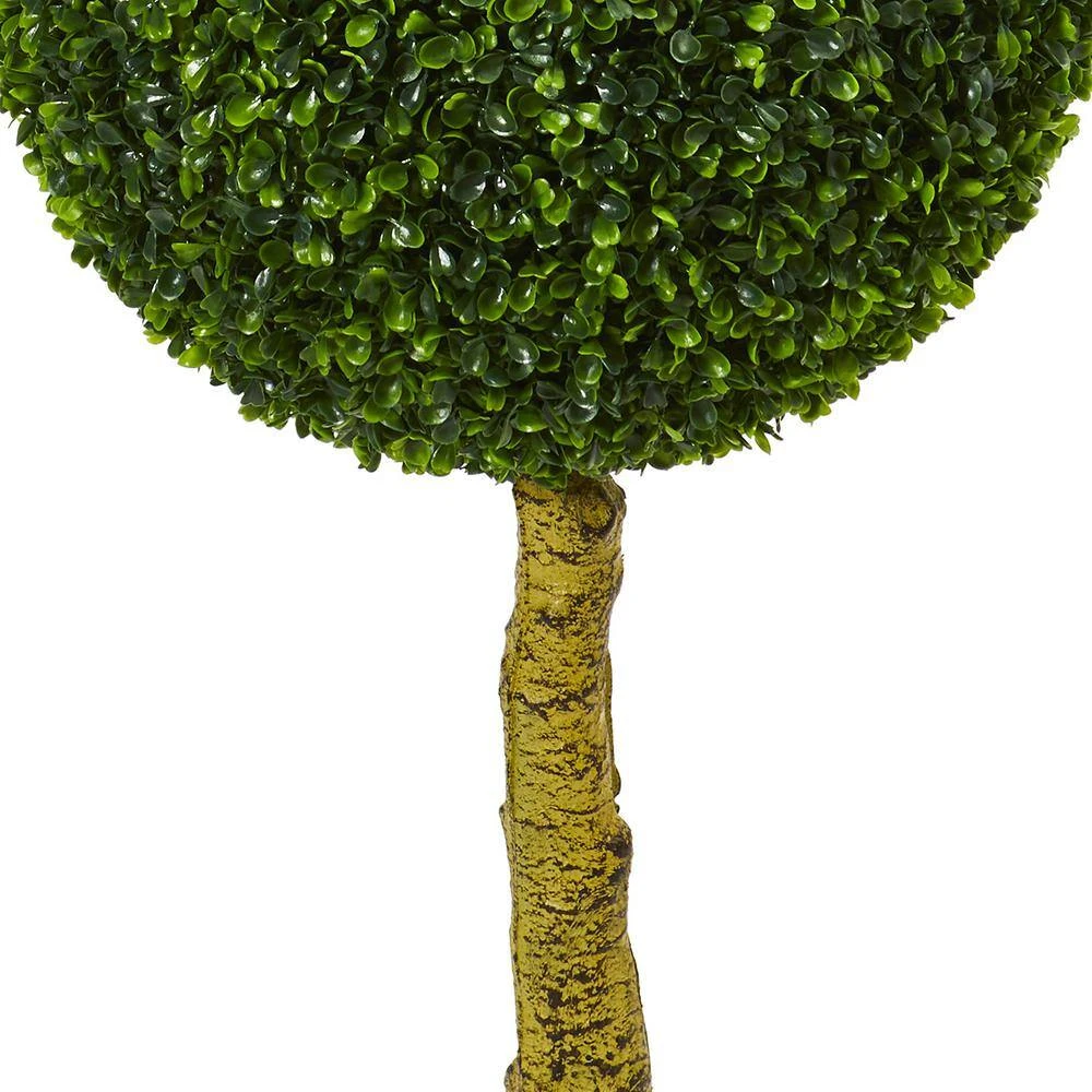 5.5 Ft. UV Resistant Indoor/Outdoor Triple Ball Boxwood Artificial Topiary Tree 4 5.5 Ft. UV Resistant Indoor/Outdoor Triple Ball Boxwood Artificial Topiary Tree - Image 2