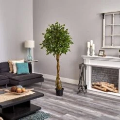 6 Ft. UV Resistant Indoor/Outdoor Ficus Artificial Topiary Tree 10 6 Ft. UV Resistant Indoor/Outdoor Ficus Artificial Topiary Tree -AFLORAL ONLINE STORE nearly natural artificial topiaries 5528 1f 1000