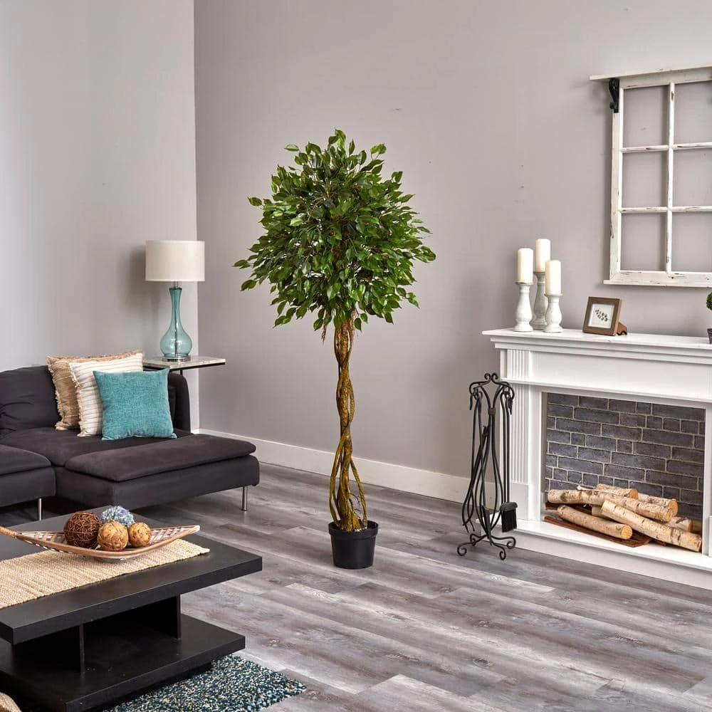 6 Ft. UV Resistant Indoor/Outdoor Ficus Artificial Topiary Tree 6 6 Ft. UV Resistant Indoor/Outdoor Ficus Artificial Topiary Tree - Image 4