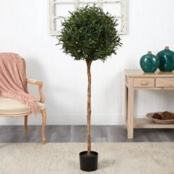 Indoor 5 Ft. Olive Topiary Artificial Tree -AFLORAL ONLINE STORE nearly natural artificial topiaries 5563 31 1000