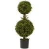 35 In. Artificial Double Boxwood Topiary -AFLORAL ONLINE STORE nearly natural artificial topiaries 5920 64 1000