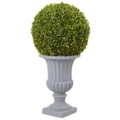 2.5 Ft. Artificial Boxwood Topiary With Urn (Indoor/Outdoor)