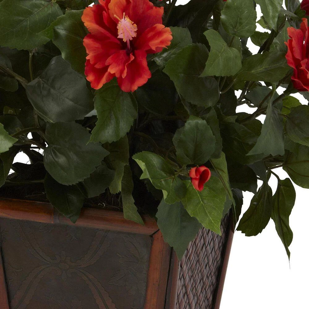 39 In. Artificial Hibiscus Topiary 4 39 In. Artificial Hibiscus Topiary - Image 3