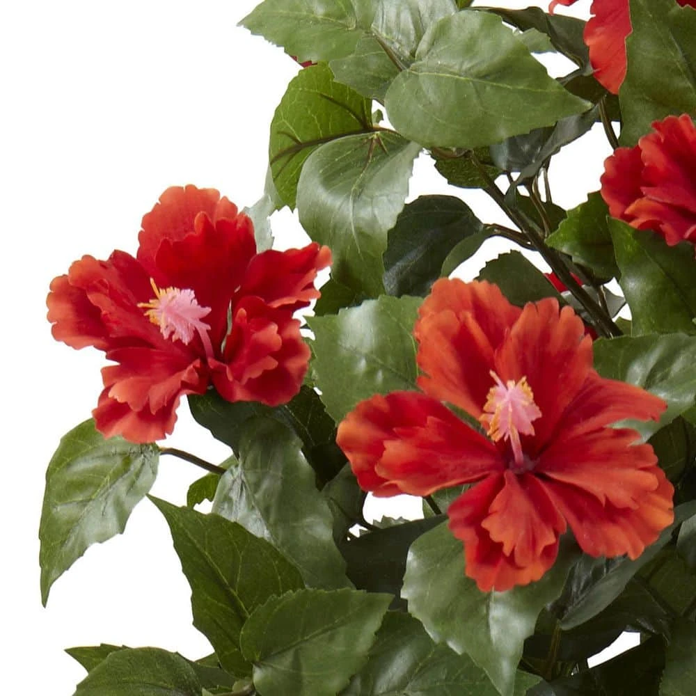 39 In. Artificial Hibiscus Topiary 3 39 In. Artificial Hibiscus Topiary - Image 2